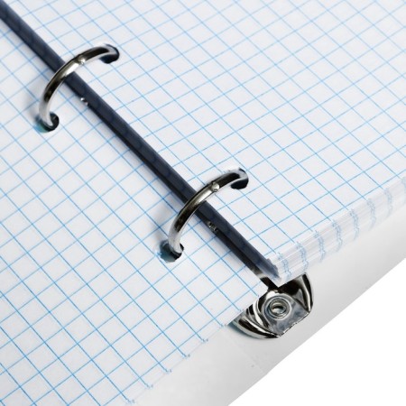 A notebook on the rings of A5 120 sheets in the Calligrata cage "Blue marble", plastic cover, offset unit-6