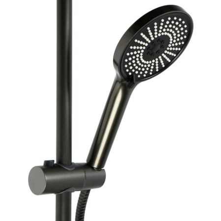 The shower system Zein Z1013, tropical and hand -watering can 5 modes, 2 hoses, soap dish, graphite-10
