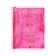 A notebook on rings A5 120 sheets in the Lorex "Neon. Pink" cage, with a change of block, a plastic cover, with stickers