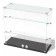 Smail window, 2 inclined shelves, 800 × 300 × 700, chipboard, glass, gray color.