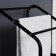 Rabberry with a basket for linen and crossbars, 2 tier, black color, 38x35x160 cm