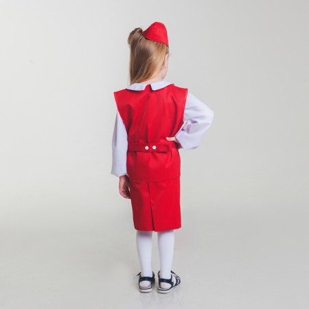 Stewardess carnival costume, height 122-130 cm, MIX color-2