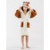 Terry robe for a boy, height 110-116 cm, milk color