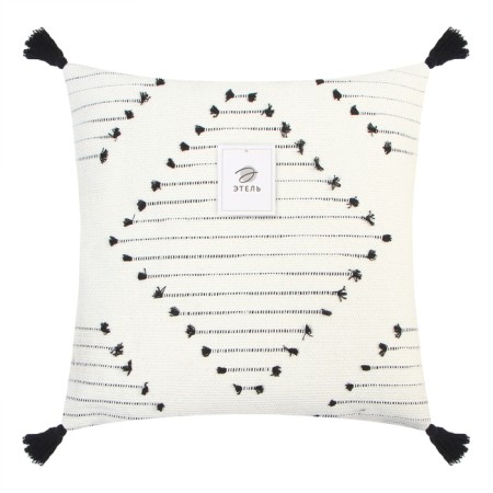Decorative pillowcase "Ethel" Scandil 45*45 cm, black-3