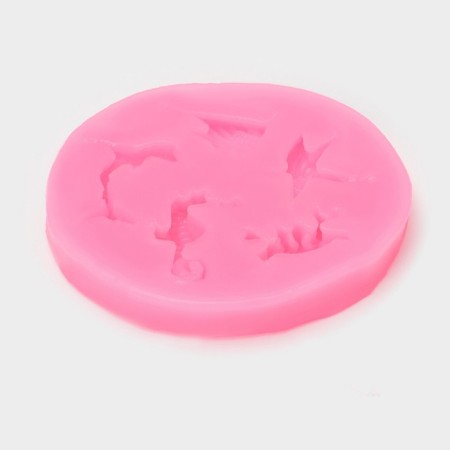 Mold "sea inhabitants", silicone, 5.8 × 5.8 × 0.8 cm, color mix-1