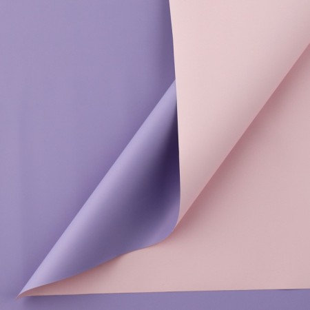 Flower Flower Flower packaging bubble bilateral “lavender + pale pink”, 50 μm, 0.5 x 9 m
