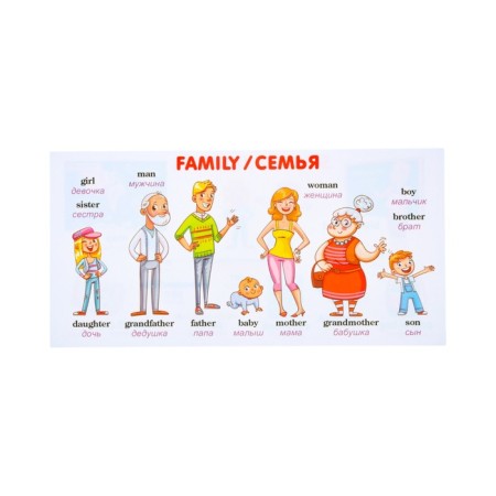 A set of cards "for primary school" 1-2 class, 10 cards, 20x10 cm-24