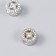 Busina for creativity Metal "Rhombus in a circle" silver, rhinestones 1.1x0.9 cm