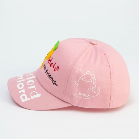 Children's cap "Dino" minku pink color, rn 52-54-1