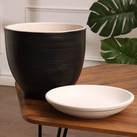 Flower Flower Potja Black Lines 6 L-1