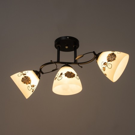 Chandelier "Arya" 3he27 40W black 58x26 cm-2
