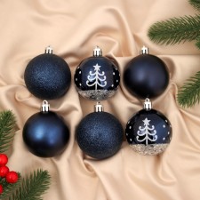 Set of balls plastic D-6 cm, 6 pcs 