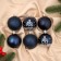 Set of balls plastic D-6 cm, 6 pcs "Herbel" Blue