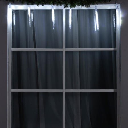 Garland "icicles" 2.1 × 0.3 m, IP65, transparent thread, 216 LED, white glow with a drain effect, 24 V-2