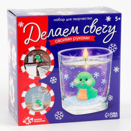New Year! We make a candle with our own hands "Snake", a set for creativity, the color is green-9