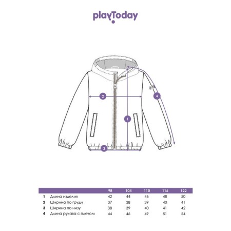Ветровка для девочки PlayToday, рост 122 см-13