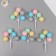 Decor for creativity plastic "Bound of balloons - pastel" set 5 pcs 13.5 cm
