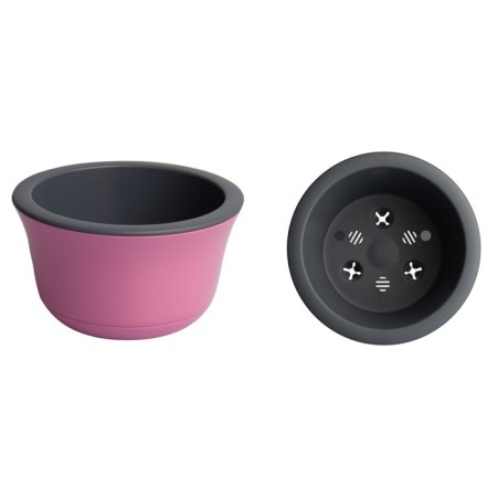 Plastic pot Live-In-Green with the Omega tab, d = 30 cm, 8 l, the heather color-1