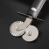 Knife for pizza and dough bonjo, double, 18 × 7 cm, d = 4 cm, black color