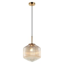 Suspended lamp Elton 1xe27 40W, size 25x25x36-150 cm, bronze color