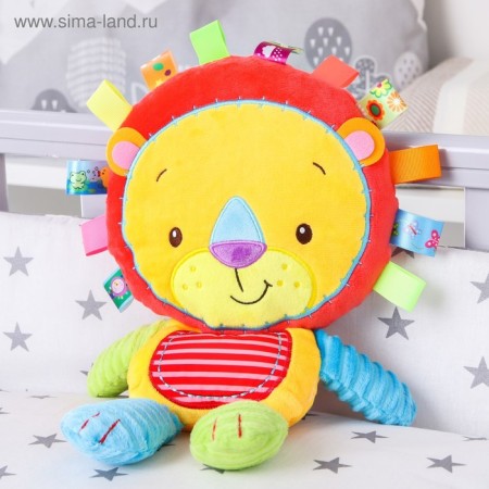Suspension - rattle "Lion", with a squeak, on a crib, stroller, crumb I-5