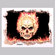 Stick 3D Interior Fire Skull 60*45cm