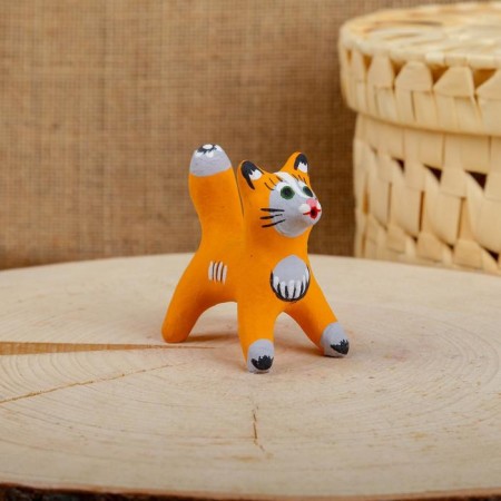 Souvenir "Kotik", red, 3.5 × 4 × 5.5 cm, Kargopol toy, mix-7