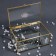 Organizer for storage "Mountains", with a lid, glass, with a mirror -bottom, 1 section, 17 × 10.5 × 7 cm, the color is transparent/copper