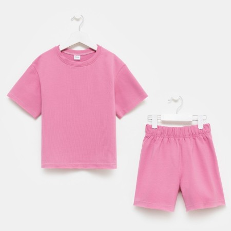 Kids (T -shirt, shorts) minku: casual collection color powder, height 152-8