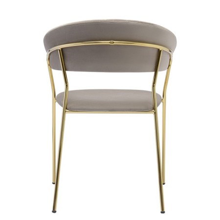 Stefany chair, 515 × 600 × 785 mm, velor, gray color-10