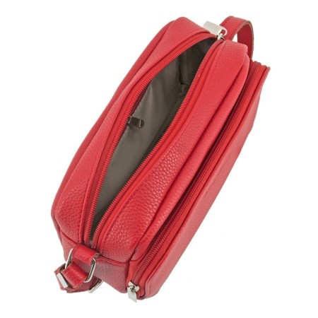 Women's bag B2826-77140, red color, genuine leather, 20x7x14 cm-1