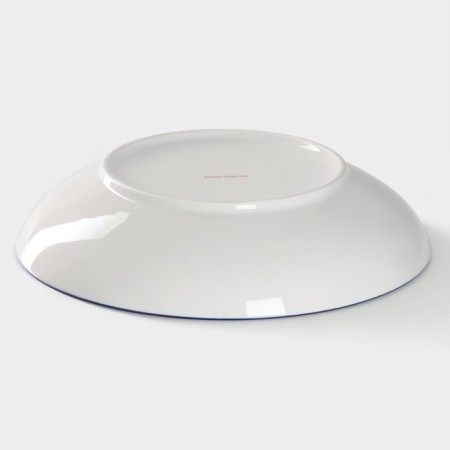 Plate ceramic deep shade "body", d = 21 cm, blue color-2