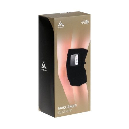 Luazon LEM-24 legs massage, bandage on the knee, heating up to 65 ° C, black-7