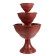 Plastic flowerbed, 3 tiers, d = 27–40–55 cm, h = 90 cm, brown, "waterfall"