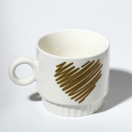 Ceramic "Love" mug, 250 ml, white color-2