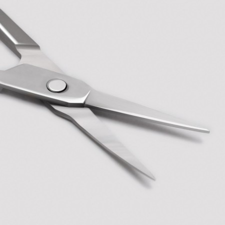 Scissors are manicure, for cuticles, bent, narrow, 9 cm, silver color-2