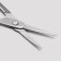 Scissors are manicure, for cuticles, bent, narrow, 9 cm, silver color