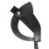 Pecado BDSM mask, with cat ears open, genuine leather, black