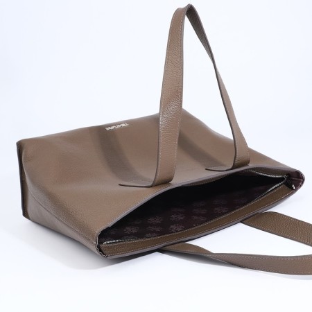 Female bag Textura, chover, large size, brown color-4