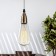 Lamp E27, wire 1 m, color copper