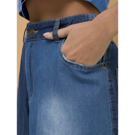 Women's shorts, size S, dark blue color-2