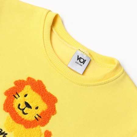 Costume for boys (sweatshirt, trousers), I was launched, yellow color, height 104 cm-1