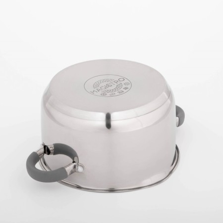 Magistro tefida stainless steel pan, 3.5 l, lid-durglog, plum nose, capsule, silicone handles-4