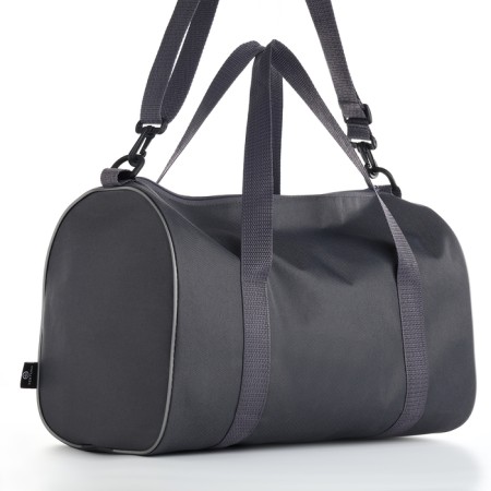 Sports bag with lightning, long belt, gray color-6