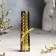 Set of candles of twisted, 1.5x 15 cm, 2 pieces, gold metallic