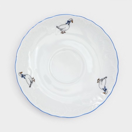 Tea service for 6 Person "Rococo. Geese ", 12 items: a cup 220 ml, a saucer d = 15.5 cm-4