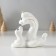 Souvenir Ceramics "Pope Snake and Baby" White with gold 4x9x8 cm