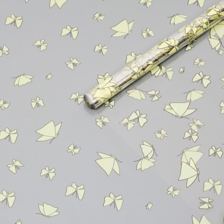 Film color "Moths", pale yellow, 60 cm x 8.7 m
