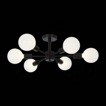 Ceiling EVOLUCE lamp. SL419.402.06. ANO. 6x60 watts, E27, 46x48x23 cm, black color-3