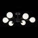 Ceiling EVOLUCE lamp. SL419.402.06. ANO. 6x60 watts, E27, 46x48x23 cm, black color